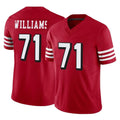 STECN SF.49ers #71 Trent Williams Player Red Limited Alternate Vapor F.U.S.E. Home Game Stitched Jerseys