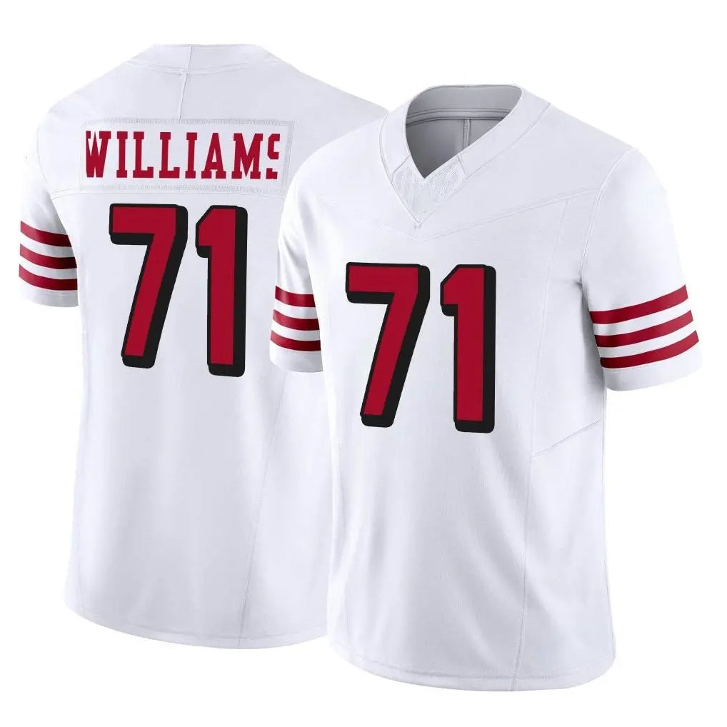 STECN SF.49ers #71 Trent Williams Player White Limited Alternate Vapor F.U.S.E. Home Game Stitched Jerseys