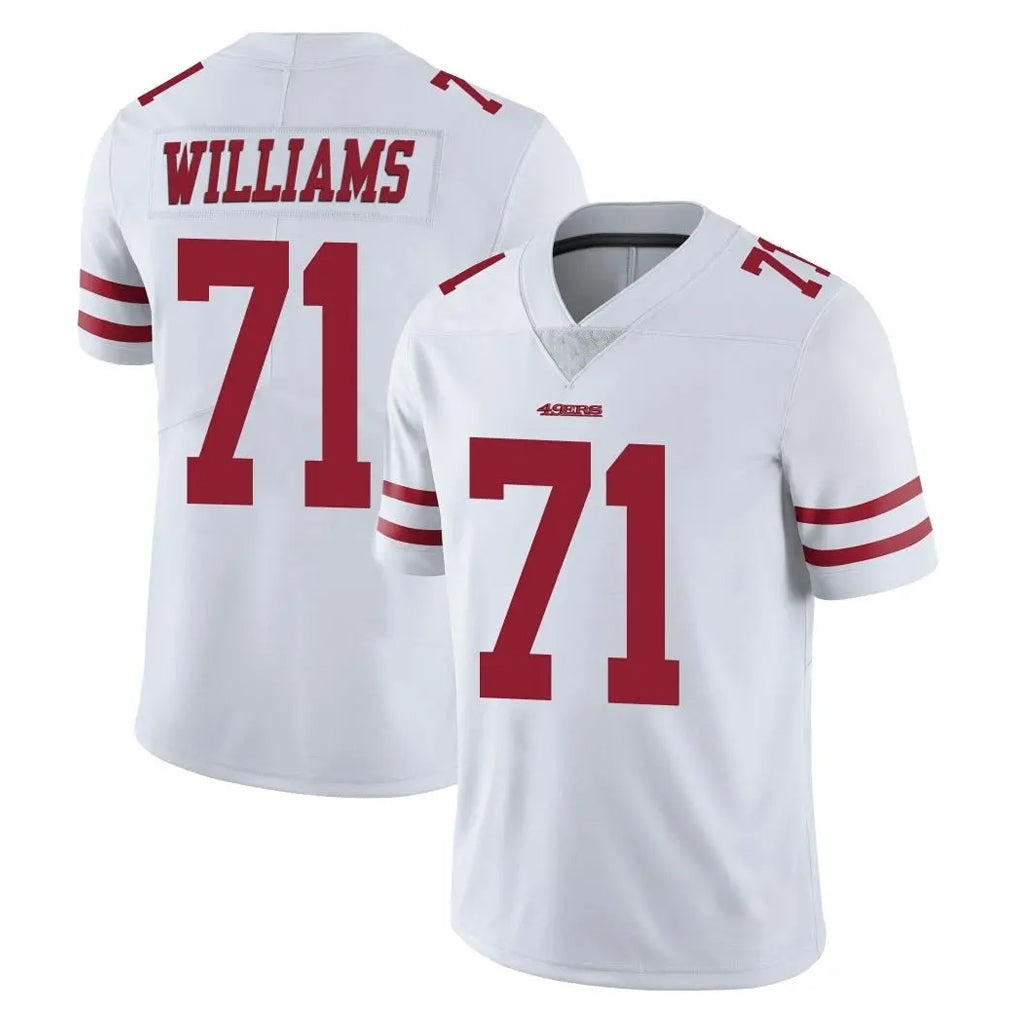 STECN SF.49ers #71 Trent Williams Player White Limited Vapor Untouchable Home Game Stitched Jerseys