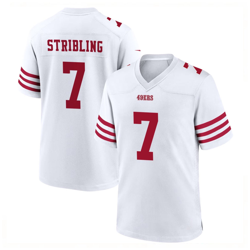 STECN SF.49ers #7 De'Zhaun Stribling Player White Game Home Stitched Jerseys
