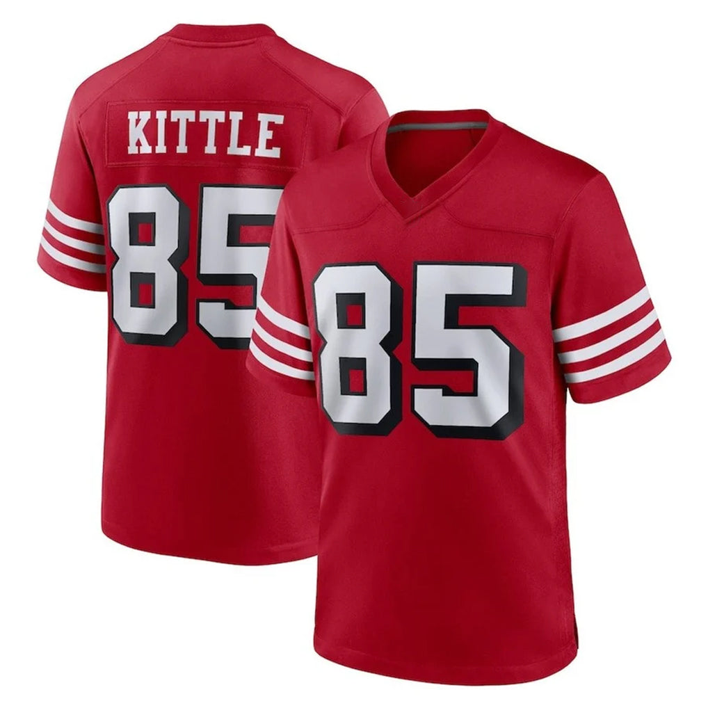 STECN SF.49ers #85 George Kittle Player Red Limited Alternate Home Game Stitched Jerseys