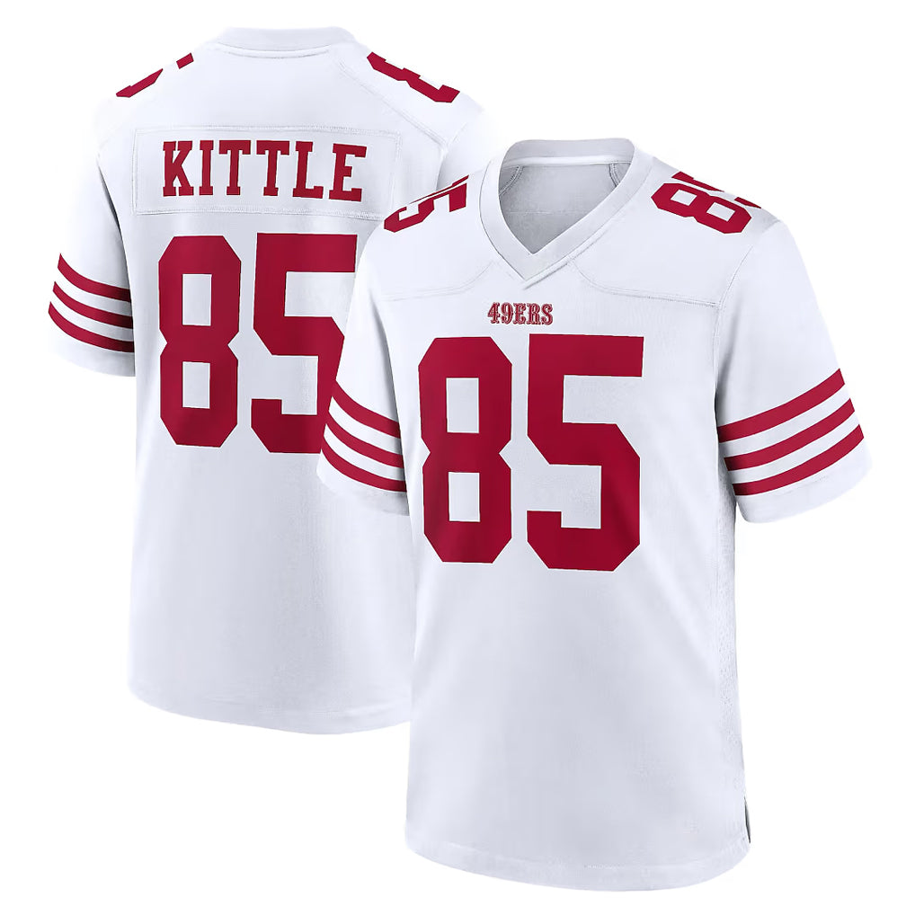 STECN SF.49ers #85 George Kittle Player White Game Home Stitched Jerseys