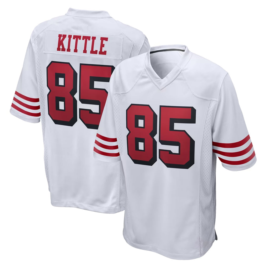 STECN SF.49ers #85 George Kittle Player White Limited Home Game Stitched Jerseys