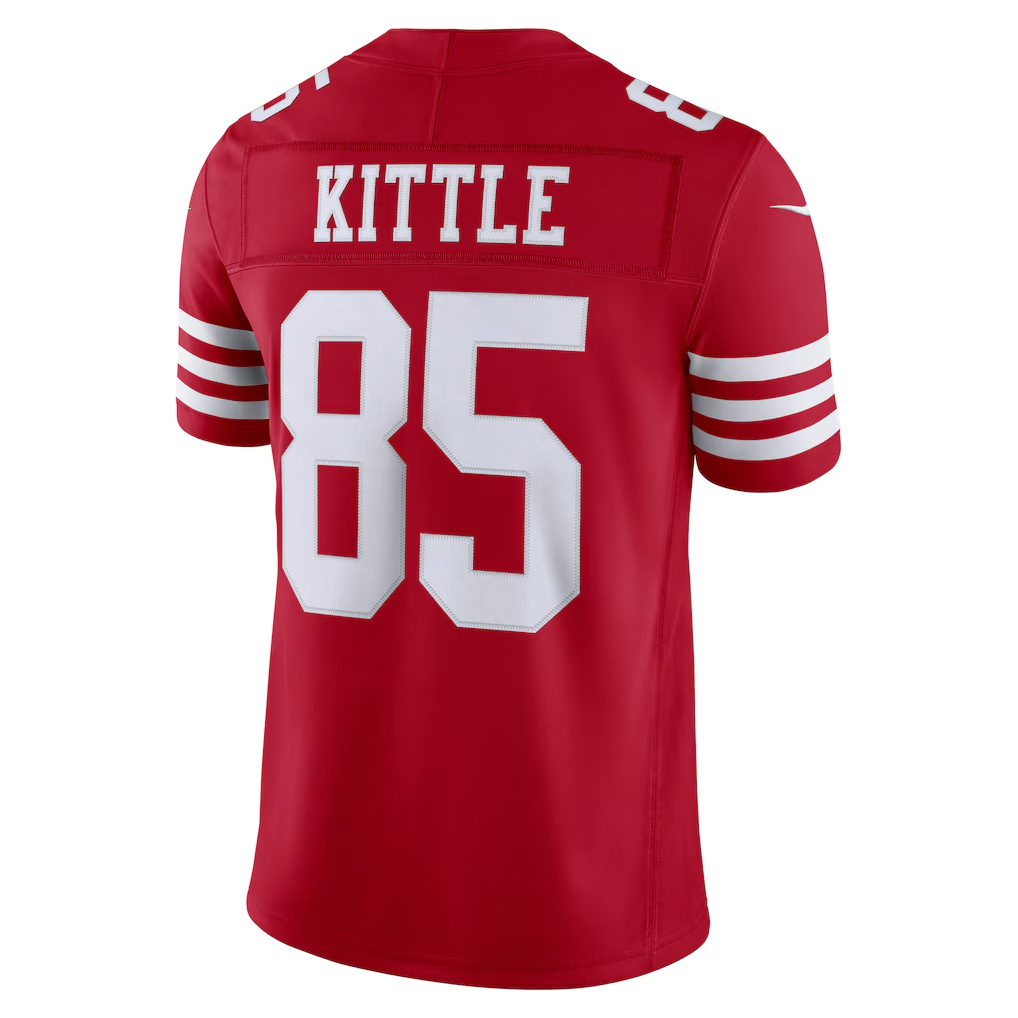 STECN SF.49ers #85 George Kittle Scarlet Team Vapor F.U.S.E. Stitched Limited Jerseys