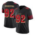 STECN SF.49ers #92 Osa Odighizuwa Player Black Limited Rivalries Collection Home Game Stitched Jerseys