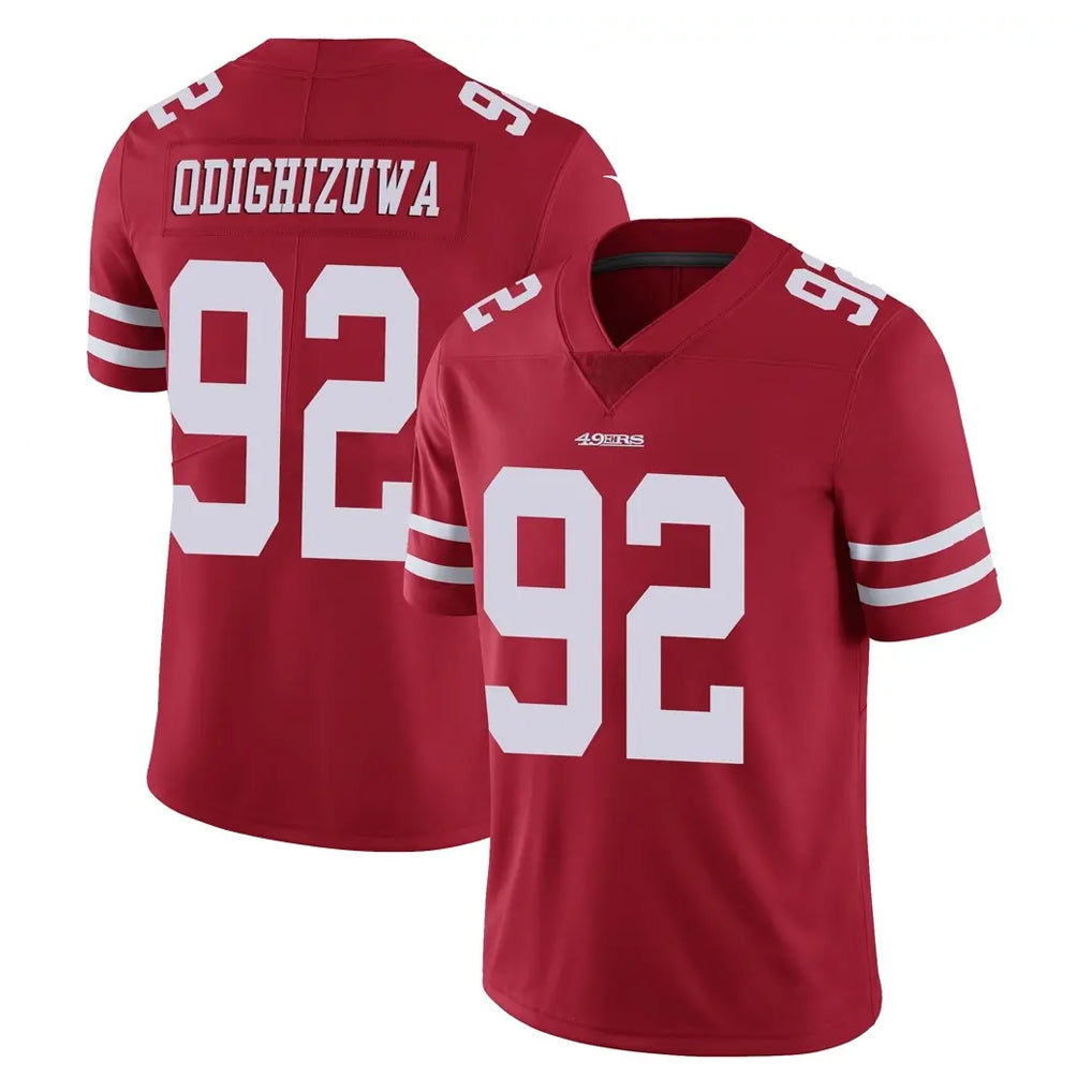 STECN SF.49ers #92 Osa Odighizuwa Player Red Limited Vapor Untouchable Home Game Stitched Jerseys