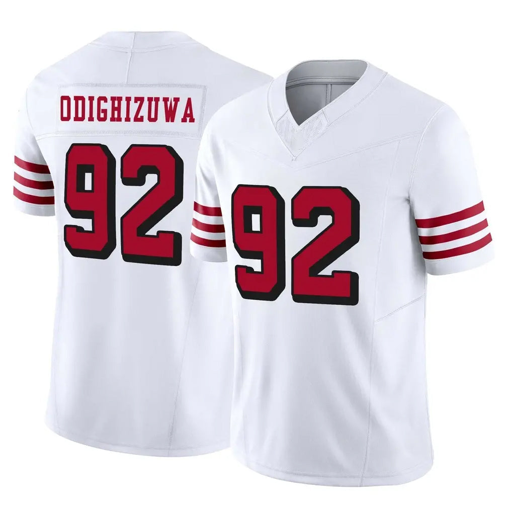 STECN SF.49ers #92 Osa Odighizuwa Player White Limited Alternate Vapor F.U.S.E. Home Game Stitched Jerseys
