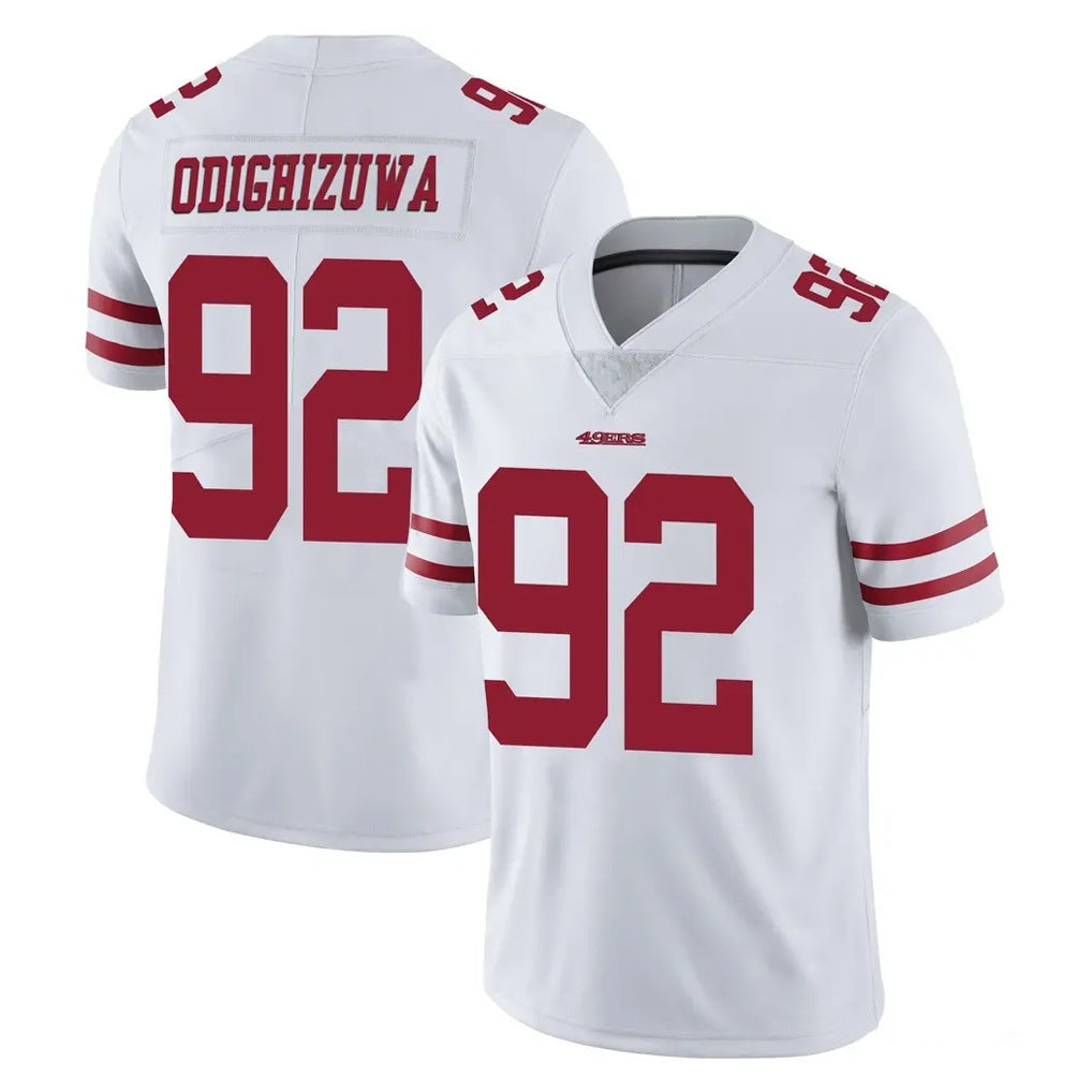 STECN SF.49ers #92 Osa Odighizuwa Player White Limited Vapor Untouchable Home Game Stitched Jerseys