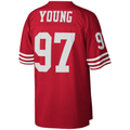 STECN SF.49ers #97 Bryant Young Mitchell & Ness Scarlet Legacy Replica Jersey