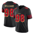 STECN SF.49ers #98 Mykel Williams Player Black Limited Rivalries Collection Home Game Stitched Jerseys