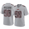 STECN SF.49ers #98 Mykel Williams Player Gray Atmosphere Fashion Home Game Stitched Jerseys