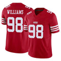 STECN SF.49ers #98 Mykel Williams Player Red Limited Vapor F.U.S.E. Home Game Stitched Jerseys