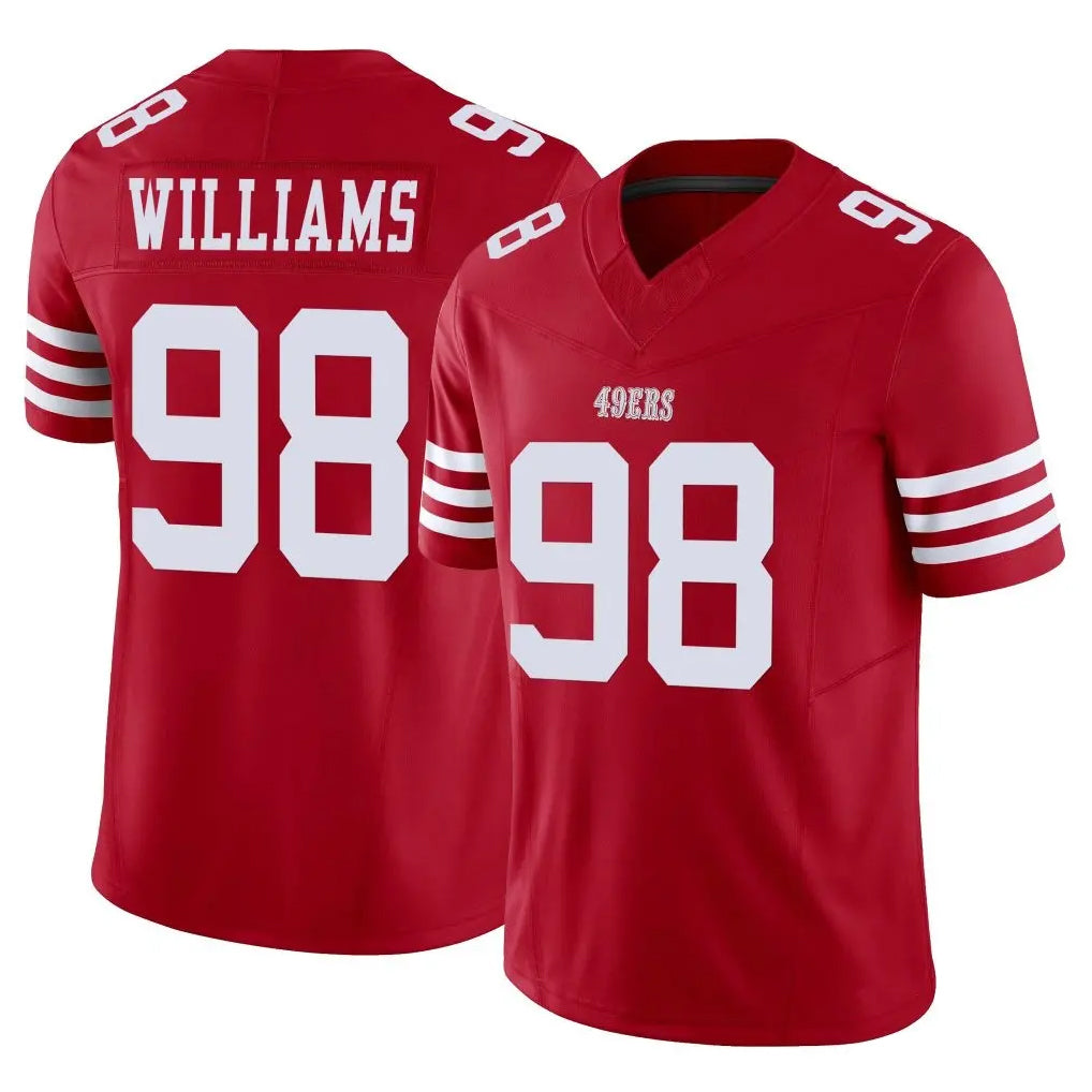 STECN SF.49ers #98 Mykel Williams Player Red Limited Vapor F.U.S.E. Home Game Stitched Jerseys