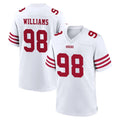 STECN SF.49ers #98 Mykel Williams Player White Game Home Stitched Jerseys
