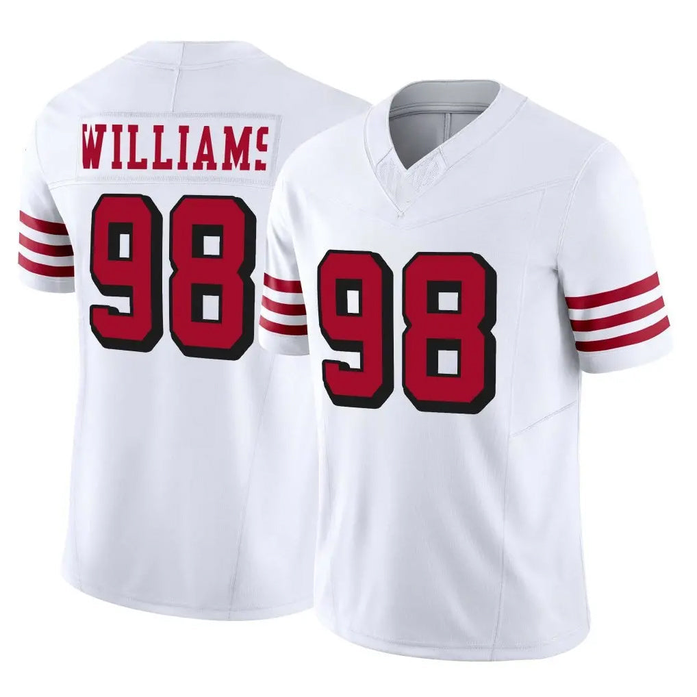 STECN SF.49ers #98 Mykel Williams Player White Limited Alternate Vapor F.U.S.E. Home Game Stitched Jerseys