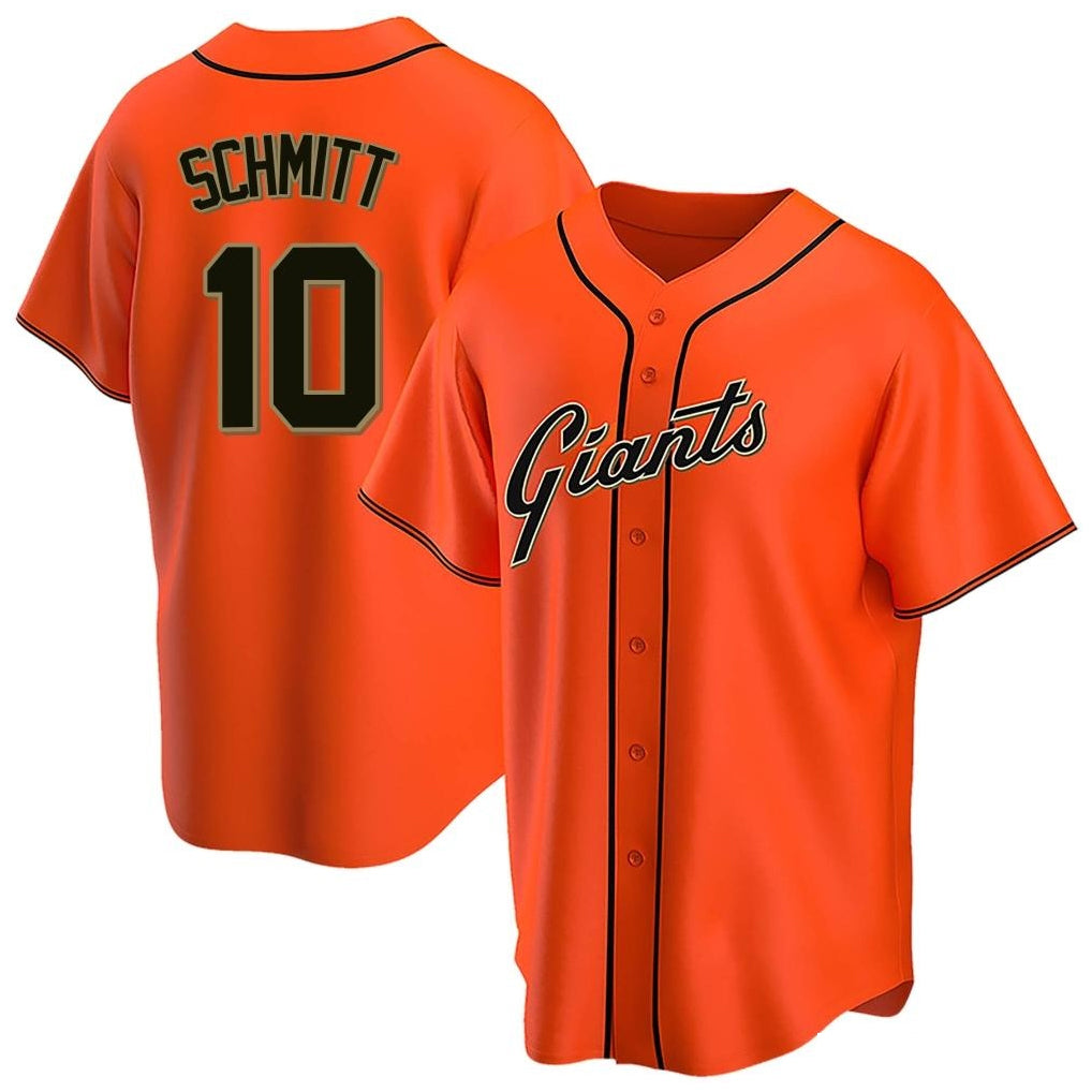 STECN SF.Giants #10 Casey Schmitt Player Orange Home Game Stitched Jerseys