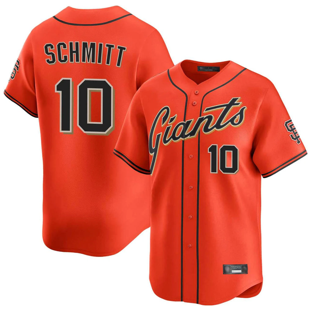 STECN SF.Giants #10 Casey Schmitt Player Orange Home Limited Stitched Jerseys