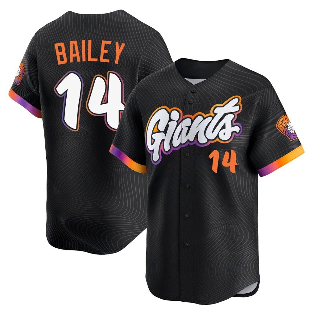 STECN SF.Giants #14 Patrick Bailey Player Black 2025 City Connect Home Limited Stitched Jerseys