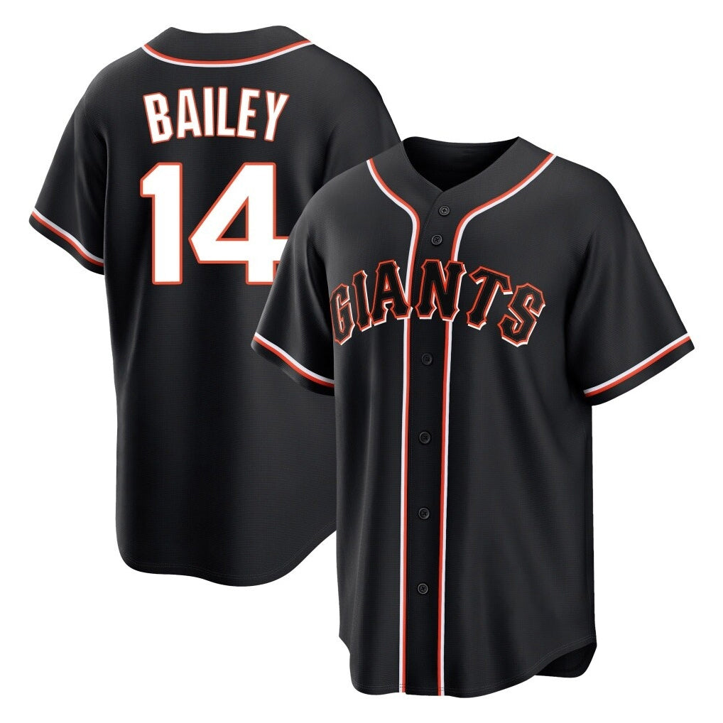 STECN SF.Giants #14 Patrick Bailey Player Black Fashion Out Home Limited Stitched Jerseys