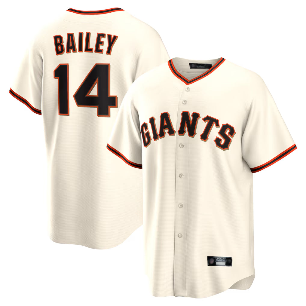 STECN SF.Giants #14 Patrick Bailey Player Cream Home Game Stitched Jerseys
