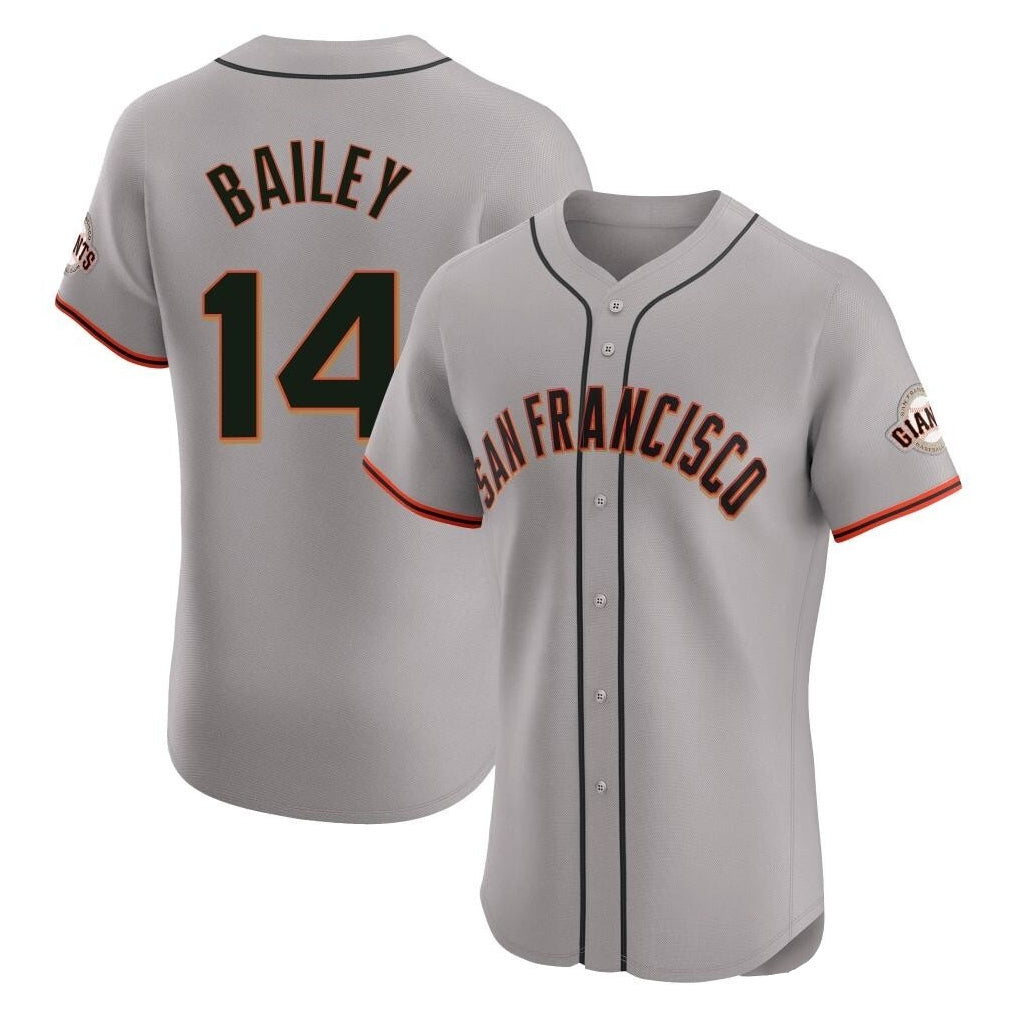 STECN SF.Giants #14 Patrick Bailey Player Gray Home Limited Elite Stitched Jerseys