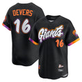 STECN SF.Giants #16 Rafael Devers Player Black 2025 City Connect Home Limited Stitched Jerseys