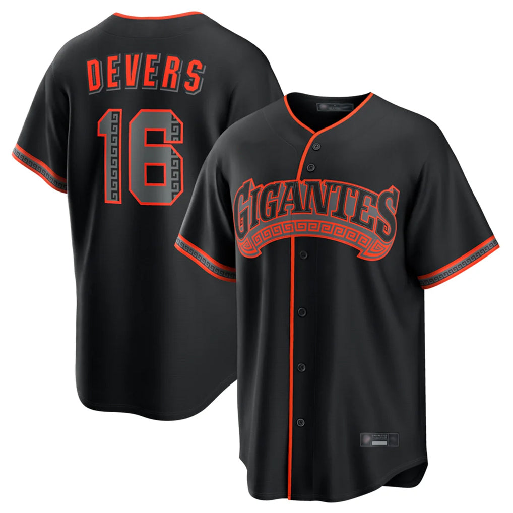 STECN SF.Giants #16 Rafael Devers Player Black Alternate Limited Stitched Jerseys