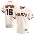STECN SF.Giants #16 Rafael Devers Player Cream Home Limited Stitched Jerseys