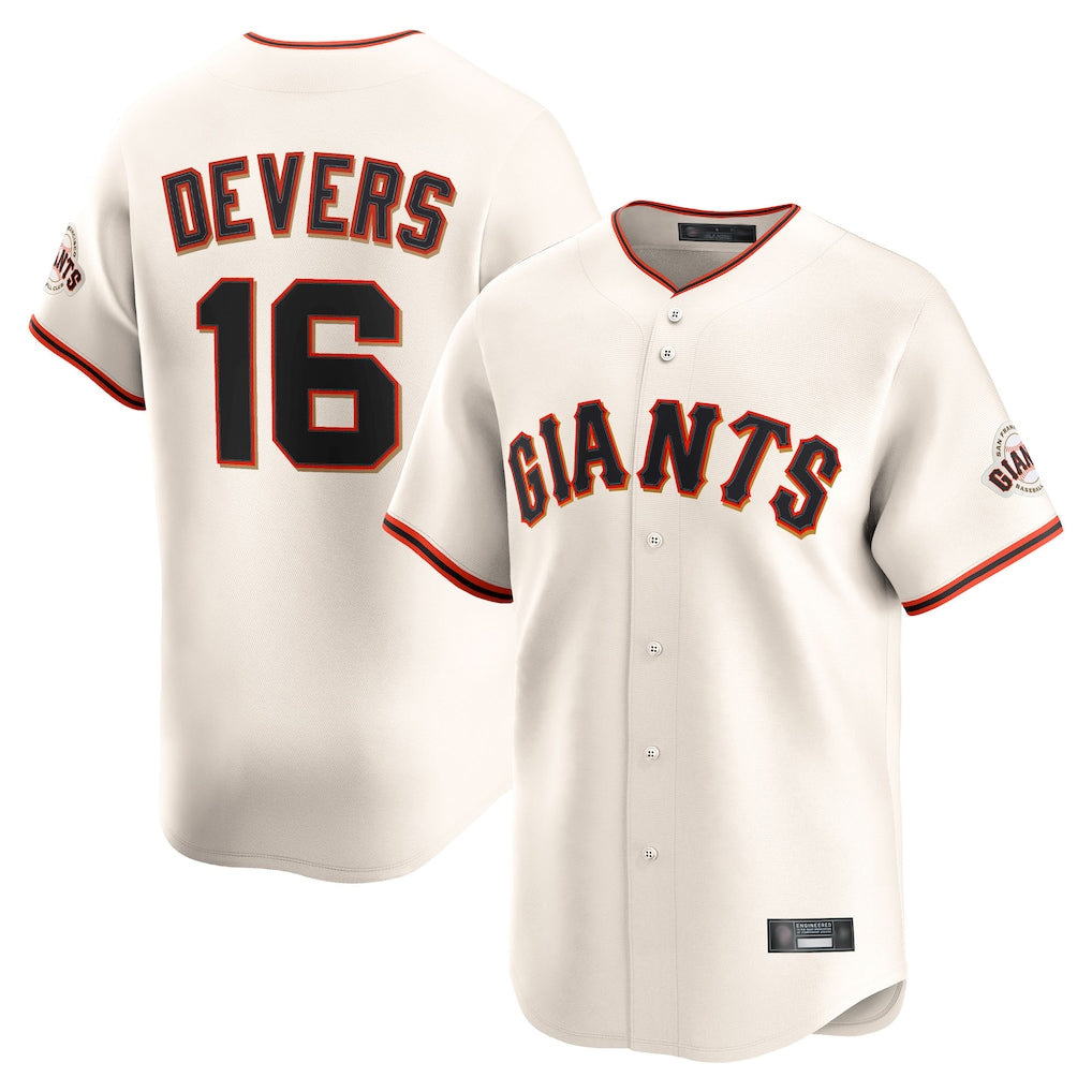 STECN SF.Giants #16 Rafael Devers Player Cream Home Limited Stitched Jerseys