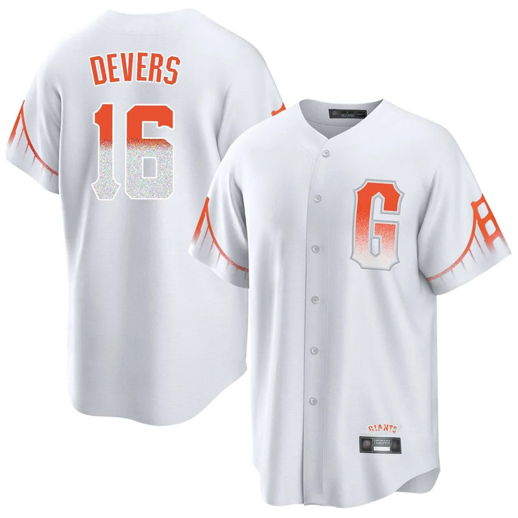 STECN SF.Giants #16 Rafael Devers Player White City Connect Home Game Stitched Jerseys