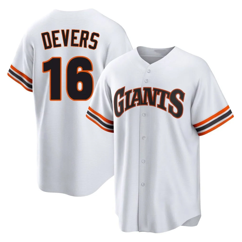 STECN SF.Giants #16 Rafael Devers Player White Home Game Stitched Jerseys