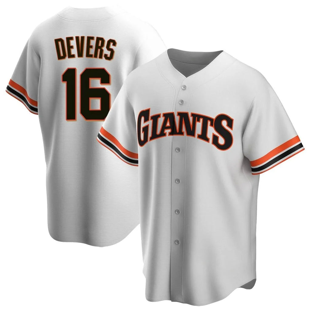 STECN SF.Giants #16 Rafael Devers Player White Throwback Cooperstown Collection Home Game Stitched Jerseys