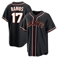 STECN SF.Giants #17 Heliot Ramos Player Black Fashion Out Home Limited Stitched Jerseys