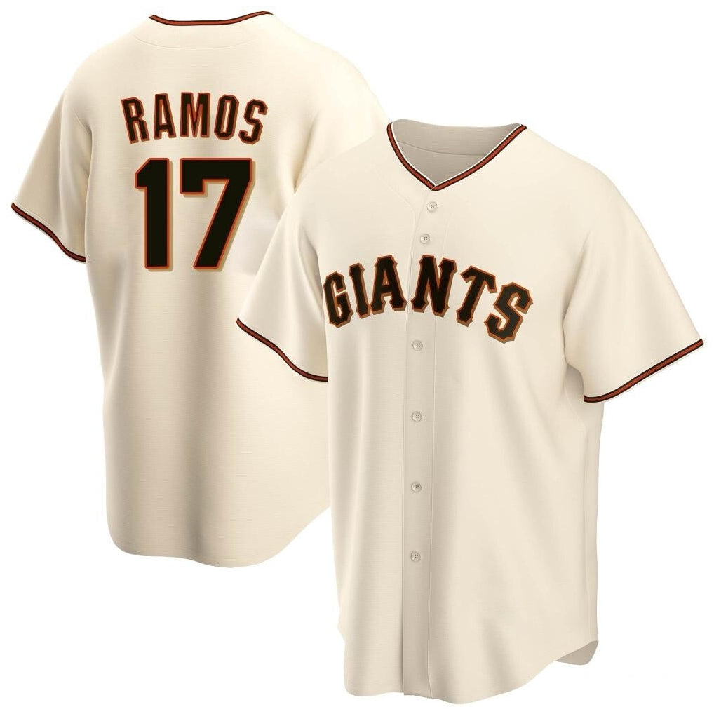 STECN SF.Giants #17 Heliot Ramos Player Cream Home Game Stitched Jerseys