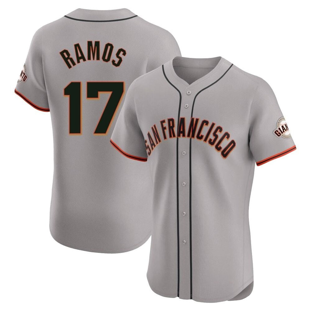 STECN SF.Giants #17 Heliot Ramos Player Gray Home Limited Elite Stitched Jerseys