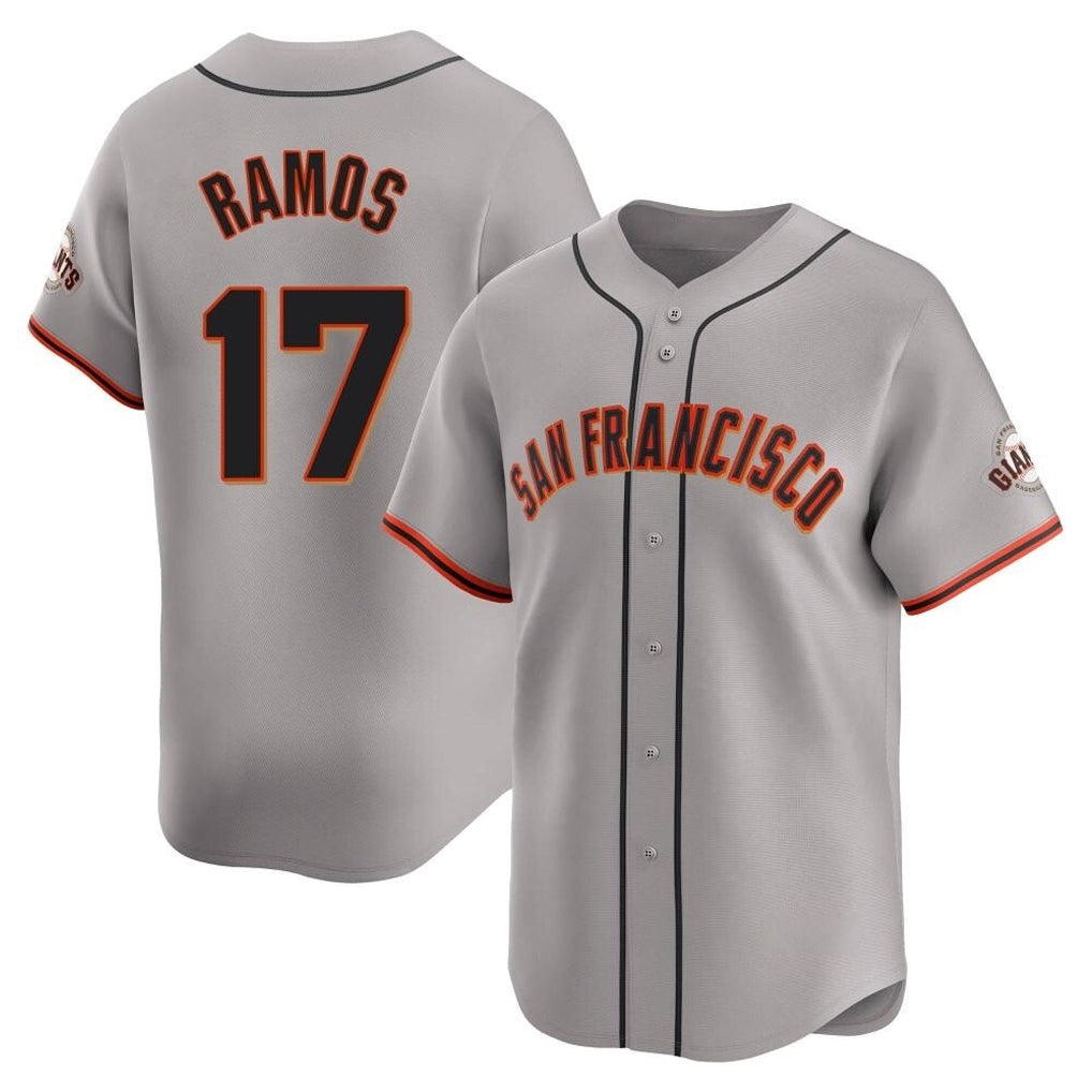STECN SF.Giants #17 Heliot Ramos Player Gray Home Limited Stitched Jerseys
