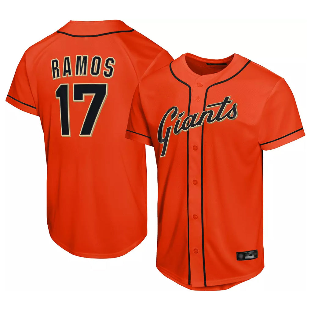 STECN SF.Giants #17 Heliot Ramos Player Orange Home Limited Stitched Jerseys