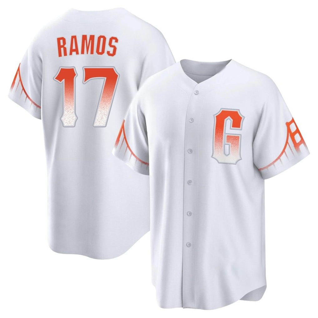STECN SF.Giants #17 Heliot Ramos Player White City Connect Home Game Stitched Jerseys