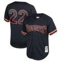 STECN SF.Giants #22 Will Clark Player Black Mitchell & Ness Cooperstown Collection Limited Stitched Jerseys