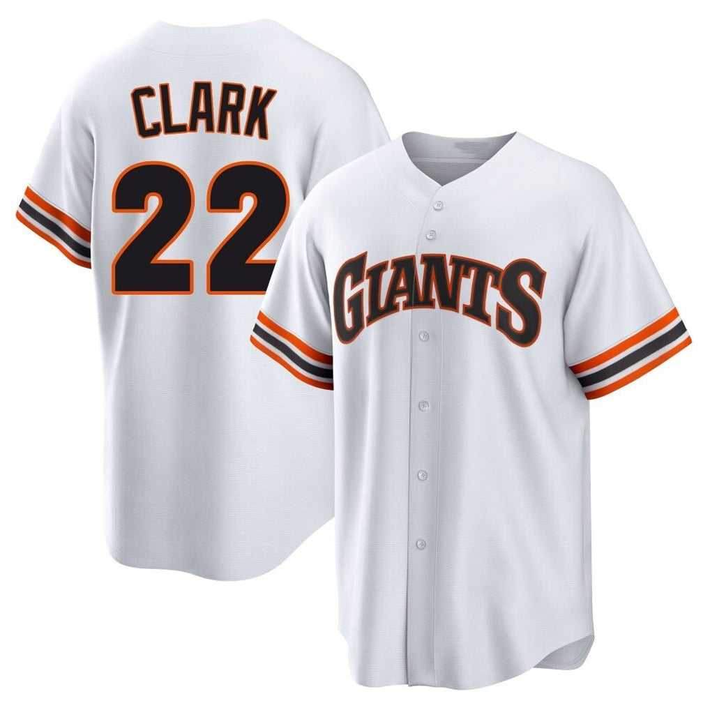 STECN SF.Giants #22 Will Clark Player White Home Game Stitched Jerseys