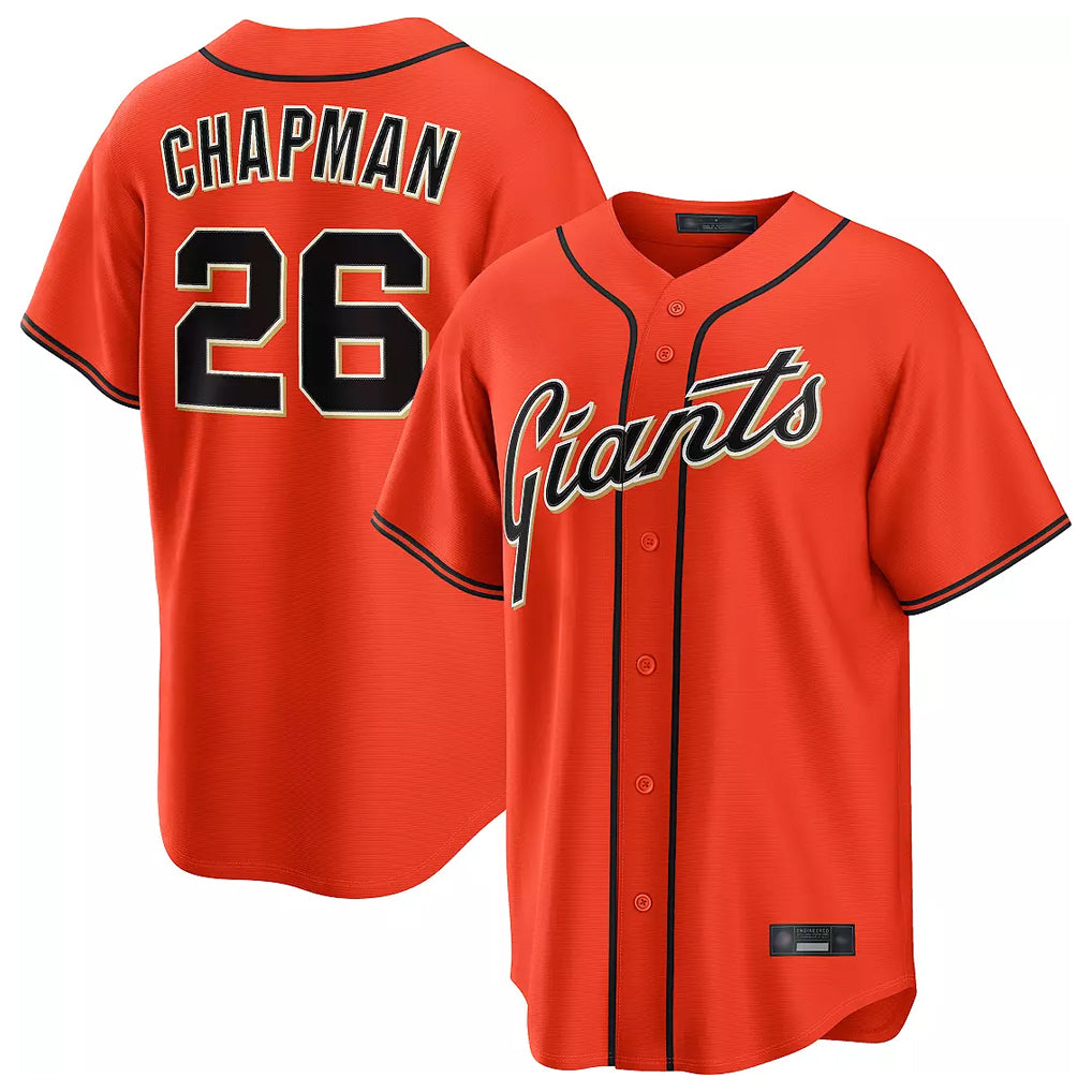 STECN SF.Giants #26 Matt Chapman Player Orange Home Game Stitched Jerseys