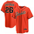 STECN SF.Giants #26 Matt Chapman Player Orange Home Game Stitched Jerseys