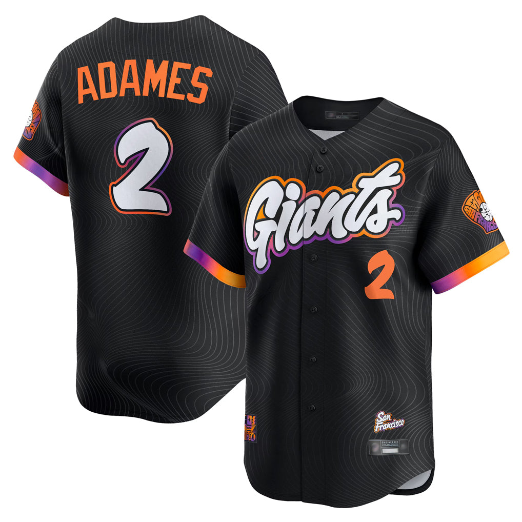 STECN SF.Giants #2 Willy Adames Player Black 2025 City Connect Home Limited Stitched Jerseys