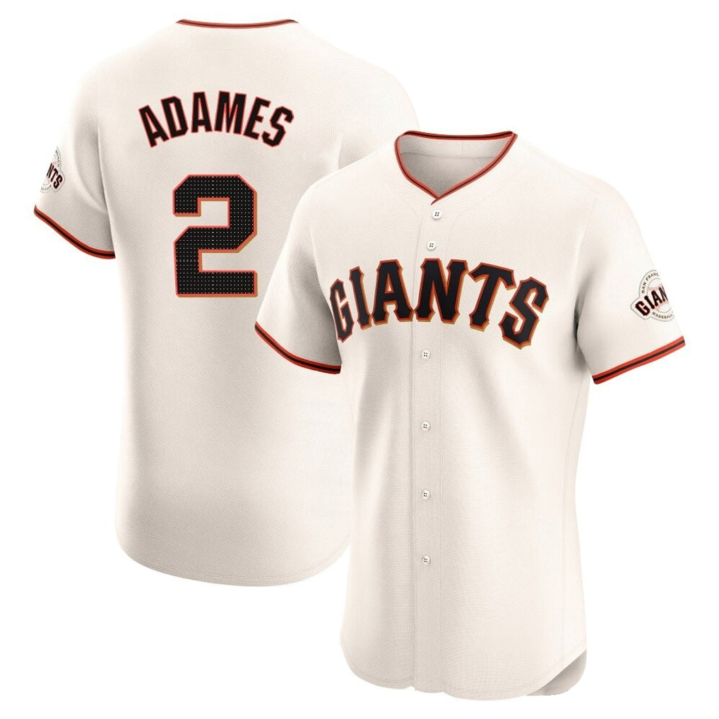 STECN SF.Giants #2 Willy Adames Player Cream Home Limited Elite Stitched Jerseys