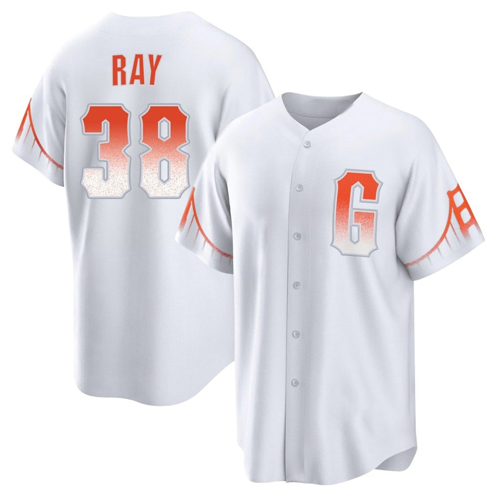 STECN SF.Giants #38 Robbie Ray Player White City Connect Home Game Stitched Jerseys