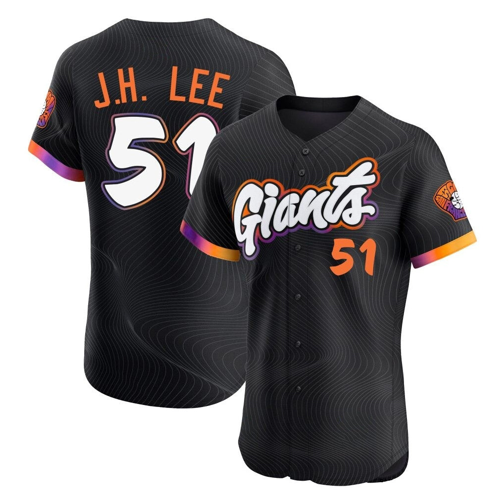 STECN SF.Giants #51 Jung Hoo Lee Player Black 2025 City Connect Home Limited Elite Stitched Jerseys