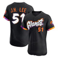 STECN SF.Giants #51 Jung Hoo Lee Player Black 2025 City Connect Home Limited Elite Stitched Jerseys