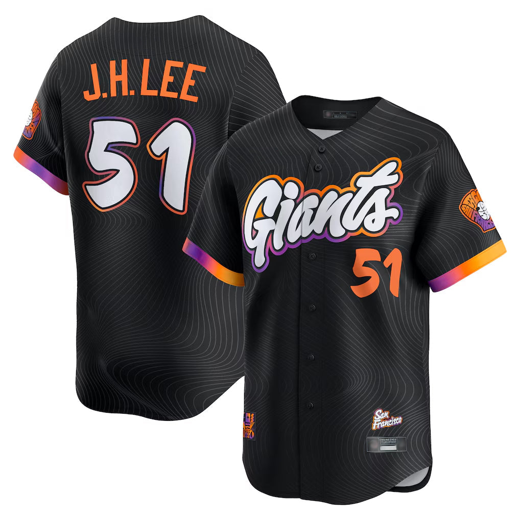 STECN SF.Giants #51 Jung Hoo Lee Player Black 2025 City Connect Home Limited Stitched Jerseys