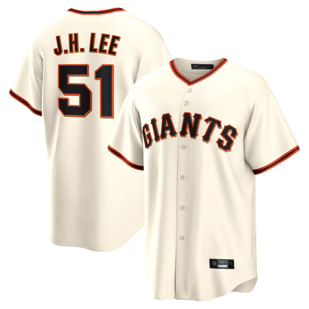 STECN SF.Giants #51 Jung Hoo Lee Player Cream Home Game Stitched Jerseys