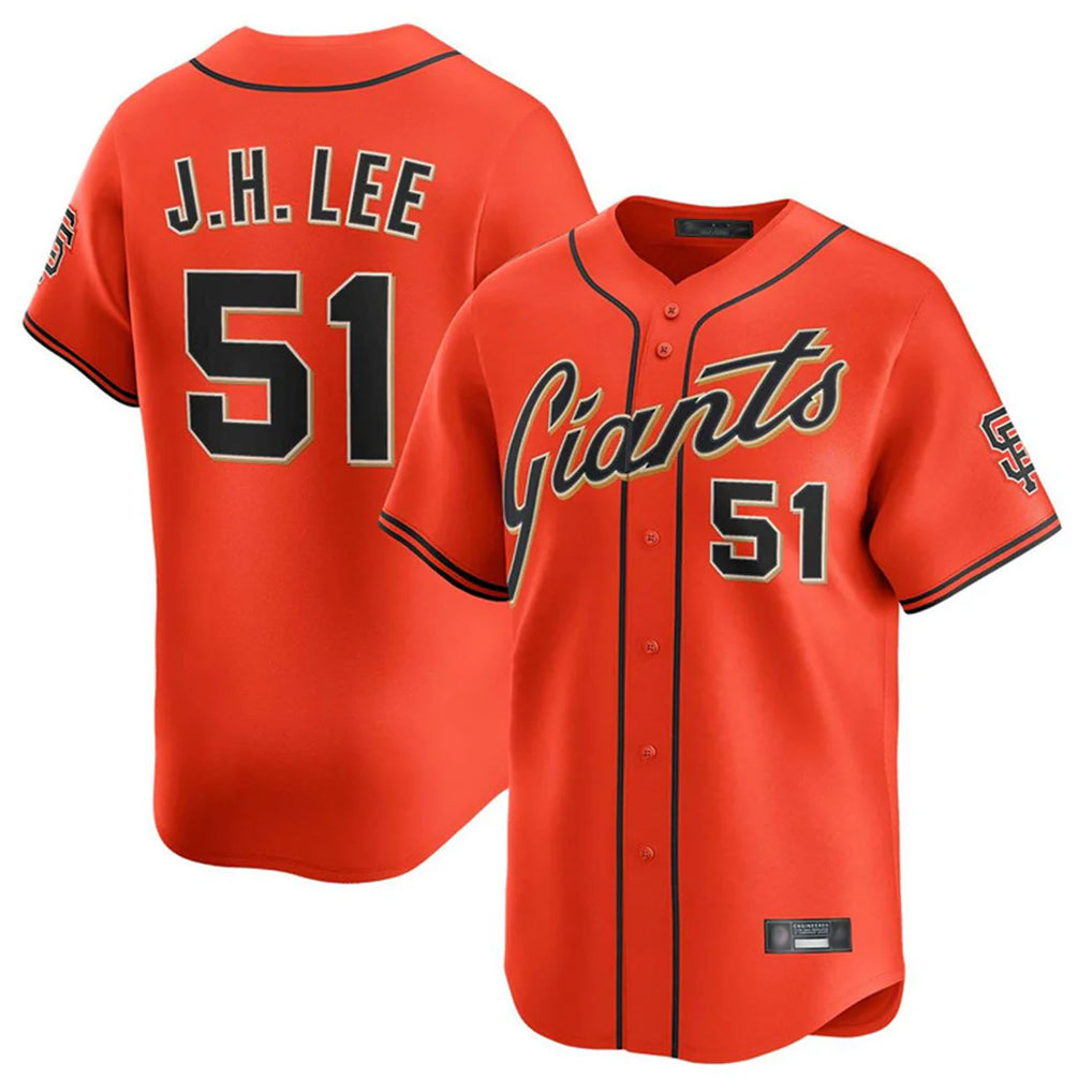 STECN SF.Giants #51 Jung Hoo Lee Player Orange Home Limited Stitched Jerseys